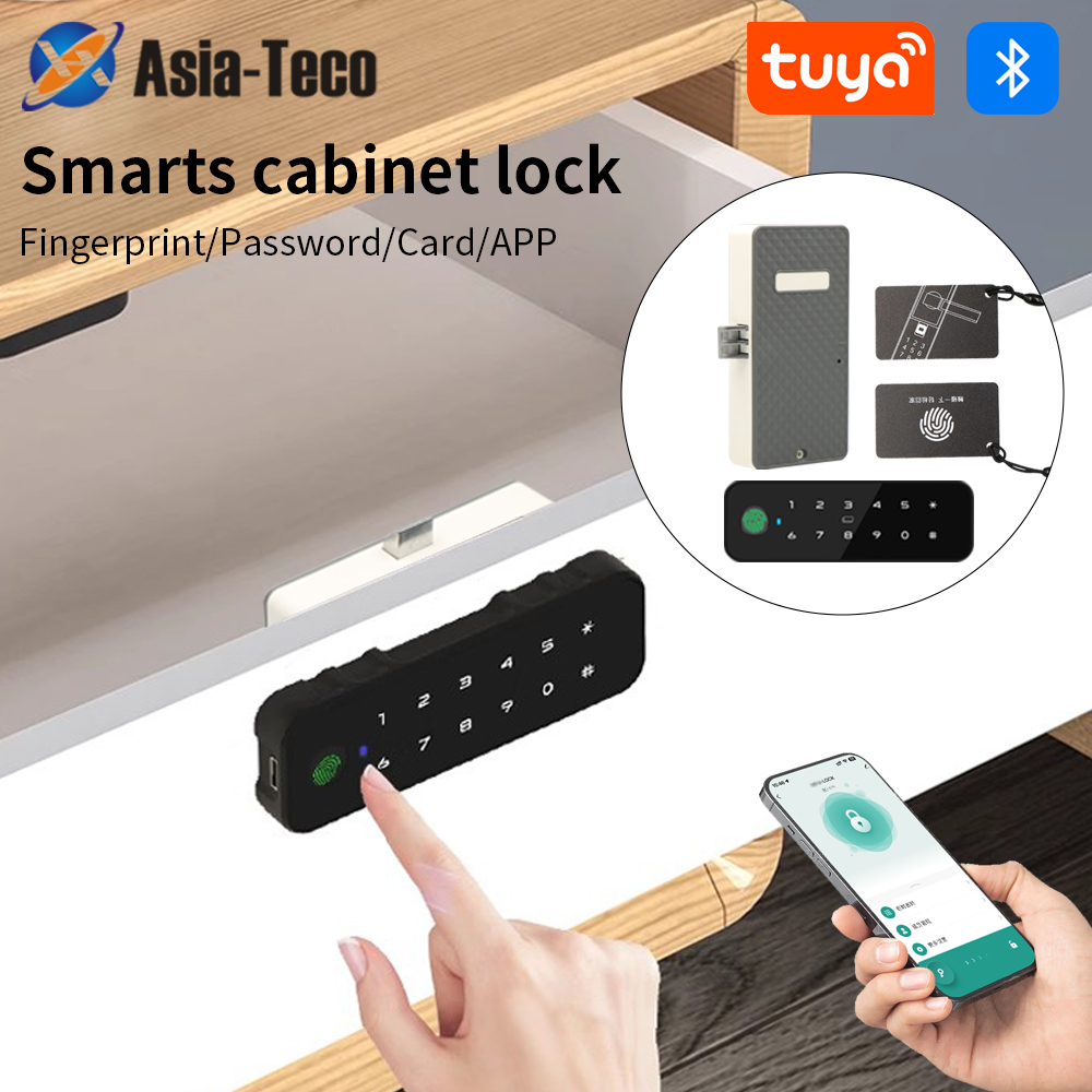 Furniture Hardware Suppliers - Tuya Bluetooth Smart Wood Cabinet Fingerprint