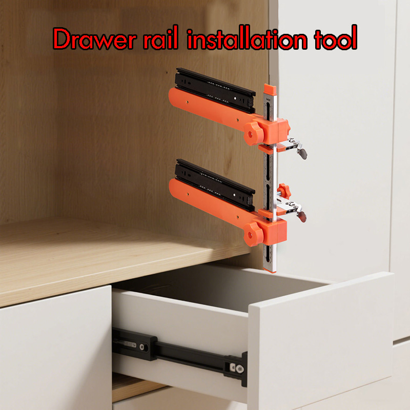 Drawer Slide Pair - Woodworking Cupboard Drawers Slideway Track Install