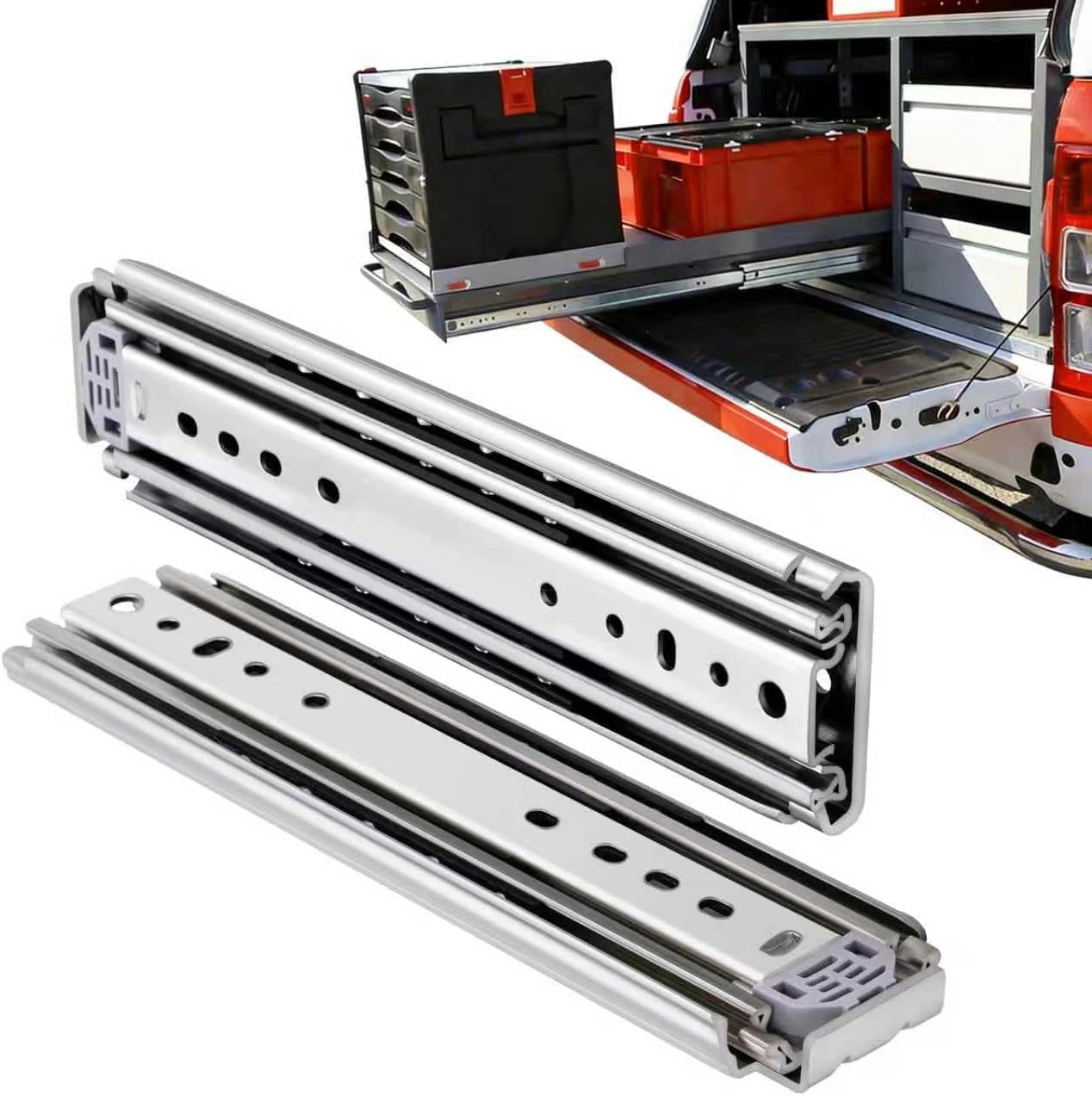 Drawer Slide Pair - 48 Inch Heavy Duty Side Mount