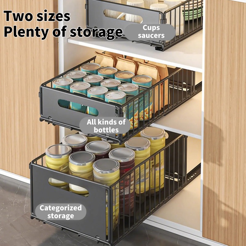 1pcs Kitchen Storage Rack with - Drawer Slide Pair review and price