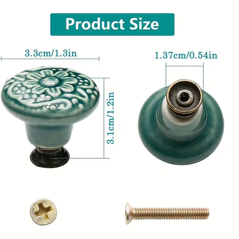 12pcs Ceramic Cabinet Knobs, F - Furniture Hardware Suppliers review and price