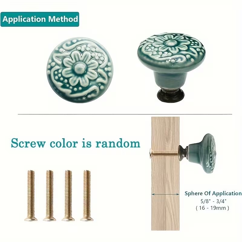 12pcs Ceramic Cabinet Knobs, F - Furniture Hardware Suppliers review and price