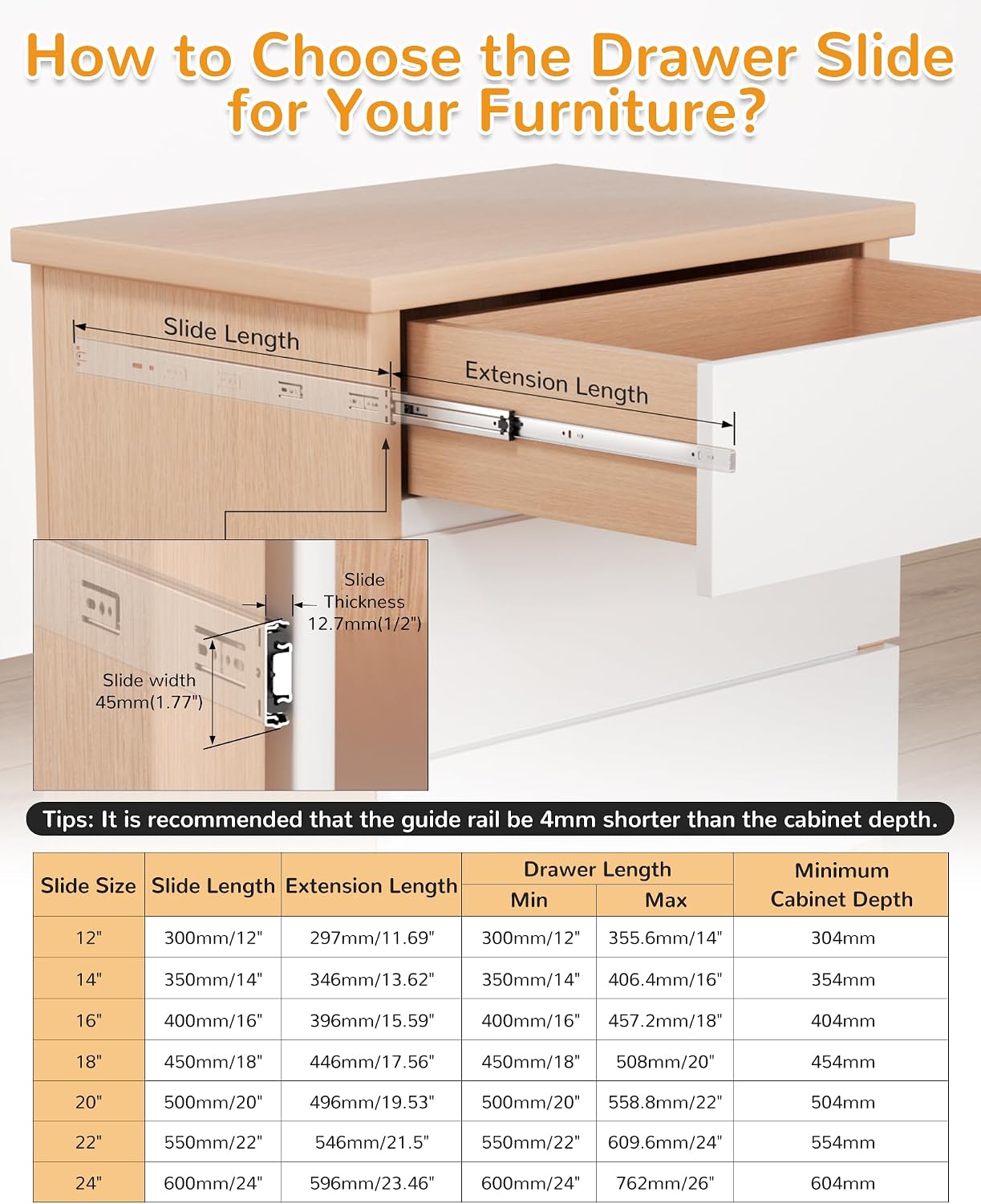 24 Inch Side Mount Soft Close  - Drawer Slide Pair review and price