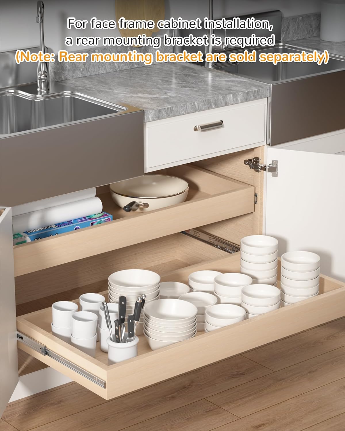 24 Inch Side Mount Soft Close  - Drawer Slide Pair review and price
