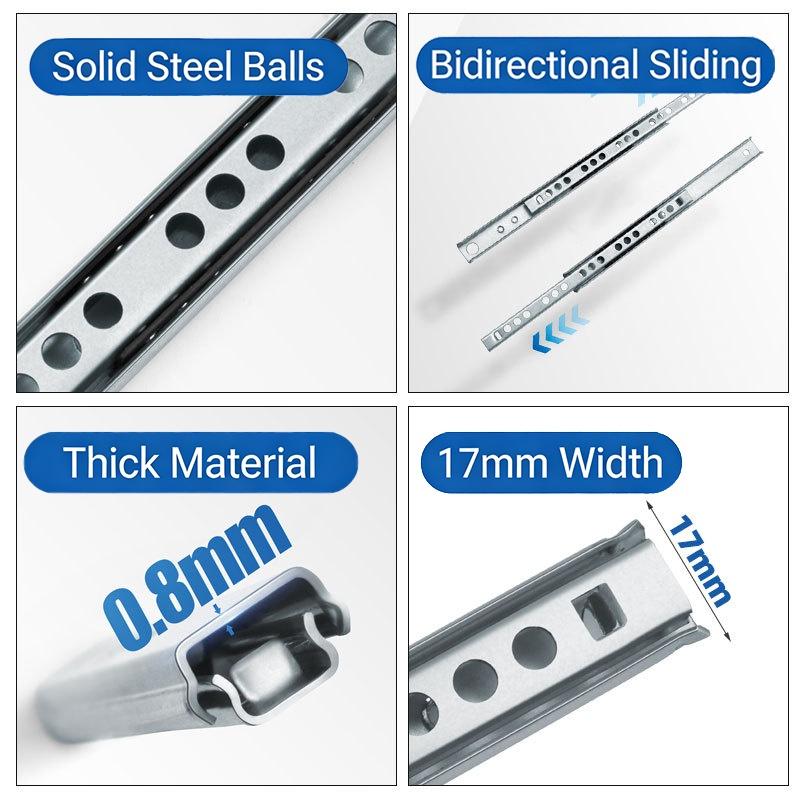 2Set Smooth Glide Bearing Draw - Drawer Slide Pair review and price