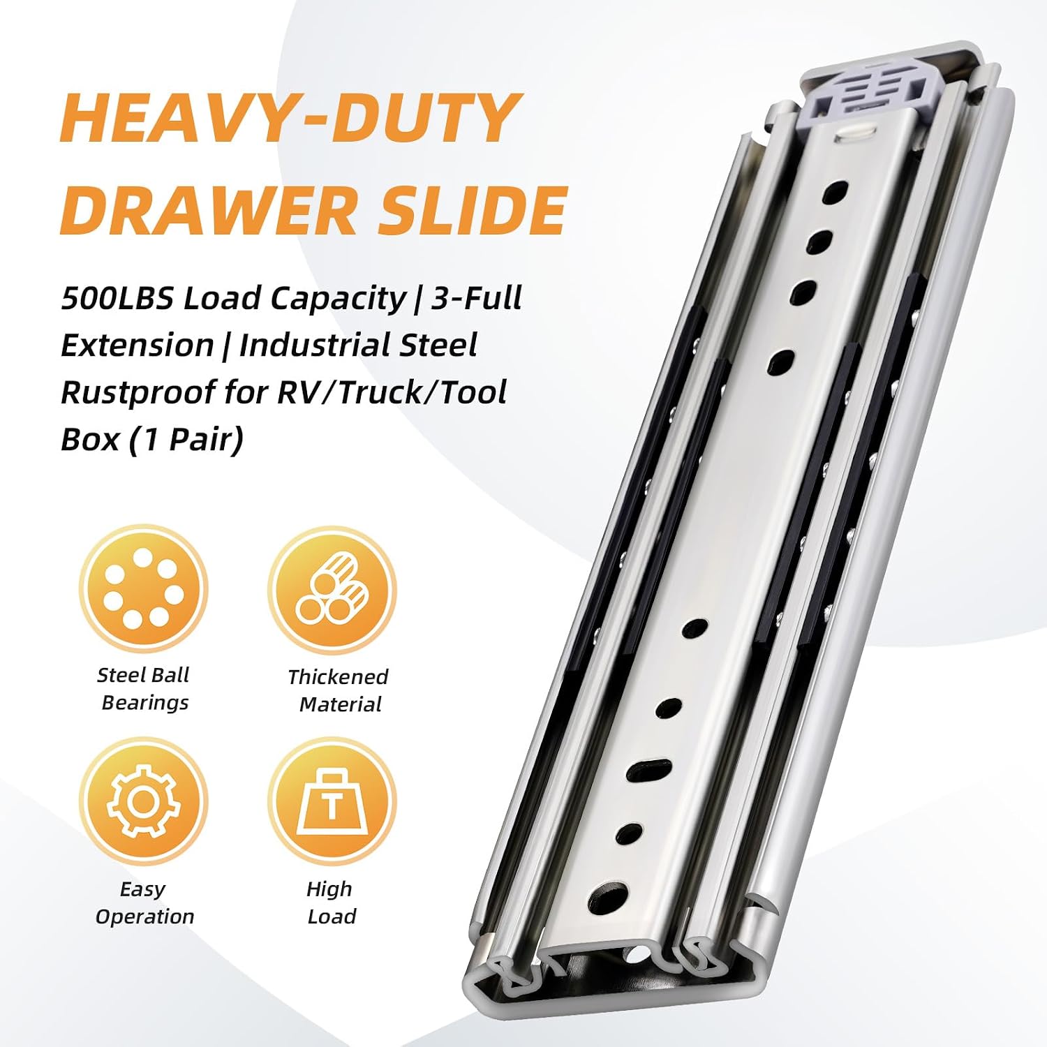 48 Inch Heavy Duty Side Mount  - Drawer Slide Pair review and price